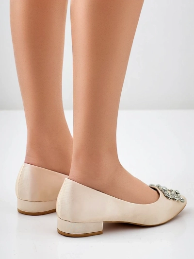 Royalfashion Женские балетки a'la сатин с декоративной пряжкой Legant