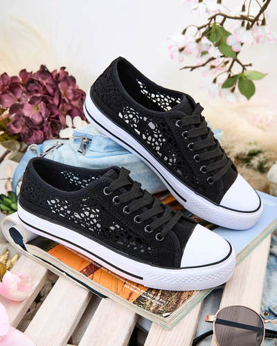 Calista Nero women's lace sneakers, breathable – Summer/Spring collection