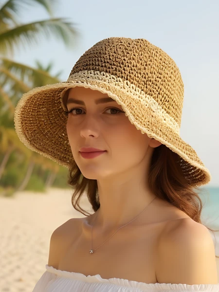 Royalfashion Women's straw hat Sun Bloom