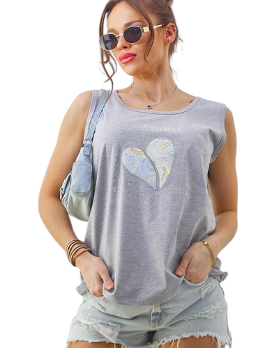 Royalfashion Puuvillane naiste tank topp südamega