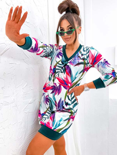 Royalfashion Naiste originaalmustriga minikleit