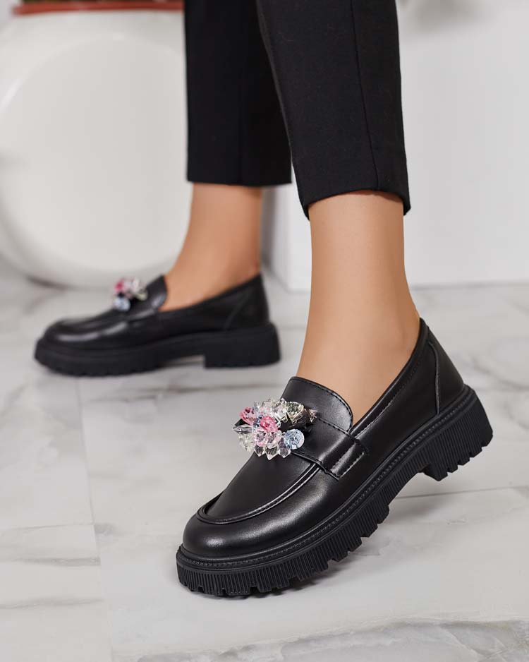 Royalfashion Naiste mokasiinid värviliste helmedega Karonia