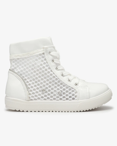 White girls' high-top sneakers Borris- Footwear