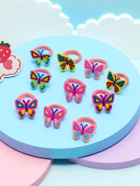 Värvilised liblikatega juuksekummid