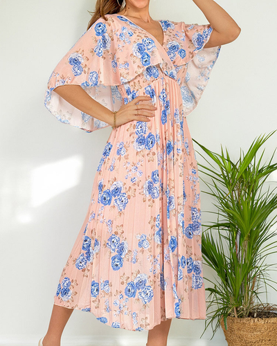 Royalfashion Naiste plisseeritud lilleline midi-kleit
