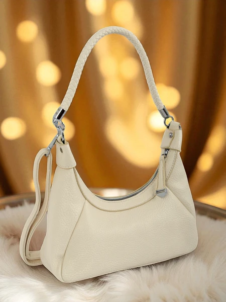 Royalfashion Väike naiste öko-nahast käekott dekoratiivse rihmaga Lacquea