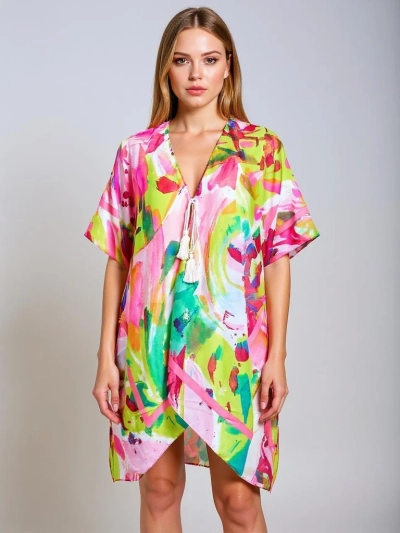 Royalfashion Pareo - Women's summer beach tunic with a patterned design Wild Coast