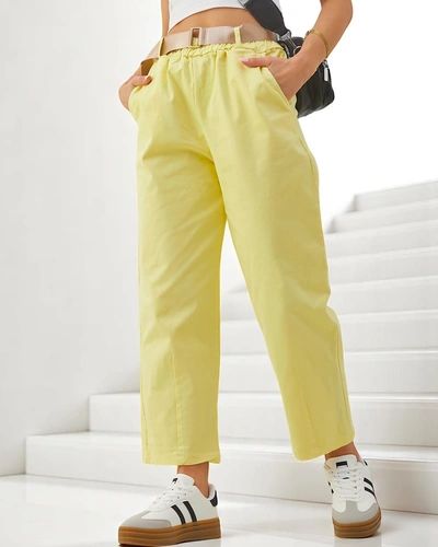 Royalfashioni puuvillased sirged naiste püksid kangas