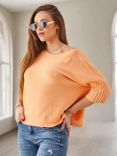 Royalfashion Women's viscose sweater with short sleeves