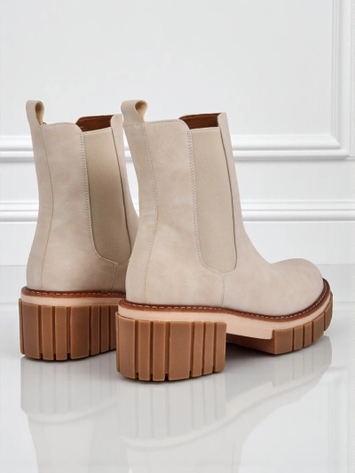 Amber Walk Ankle Boots with Block Heels Made of Eco Nubuck