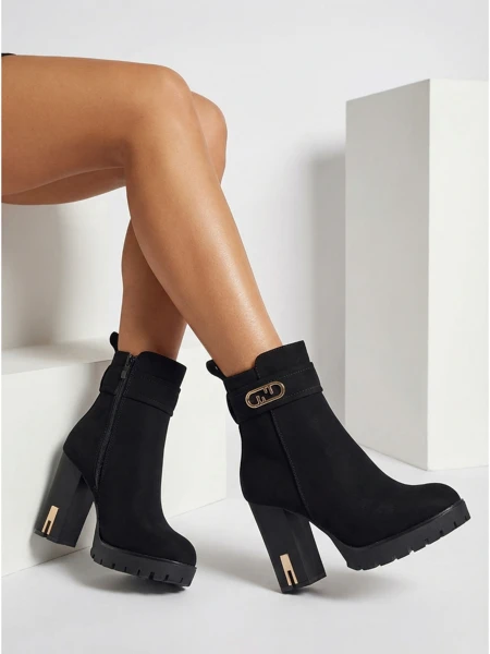 Women's Tovia Eco Suede Heeled Ankle Boots