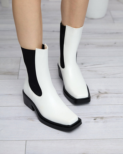 White women's high slip boots Darran - Footwear
