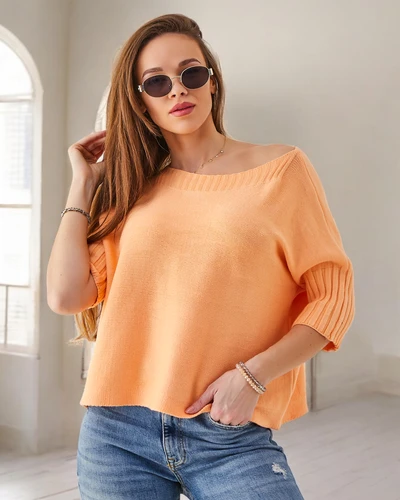 Royalfashion Women's viscose sweater with short sleeves