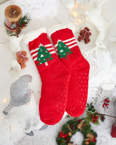 Royalfashion Warmed red Christmas women's socks
