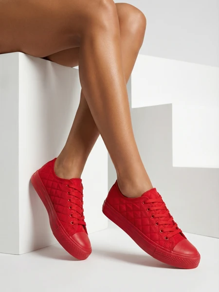 Stella Women's Red Fabric Sports Summer Sneakers