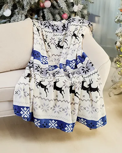 Royalfashion Jólfetchristmas throw dyf Bale 160x200