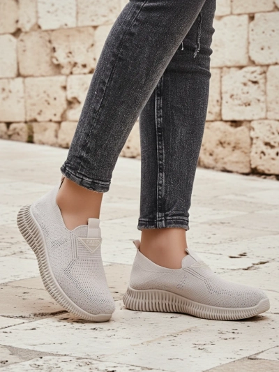 Royalfashion Women's Slip-on Fabric Sports Shoes Serra