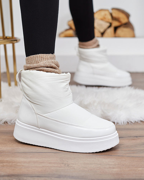 Royalfashion White Maderta women's slip-on snow boots