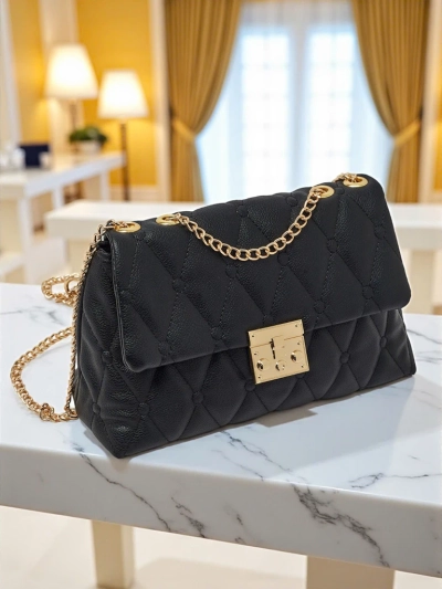 Väike tepitud käekott pehmest öko-nahast Frost Ember