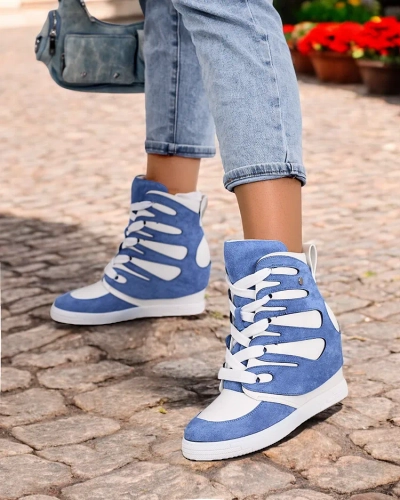 Royalfashion Women's sporty boots on a Pamstinsa heel