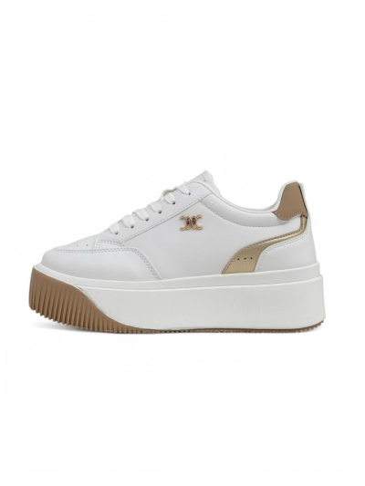 Arianna Bianco women's platform sneakers made of 5 cm ecological leather