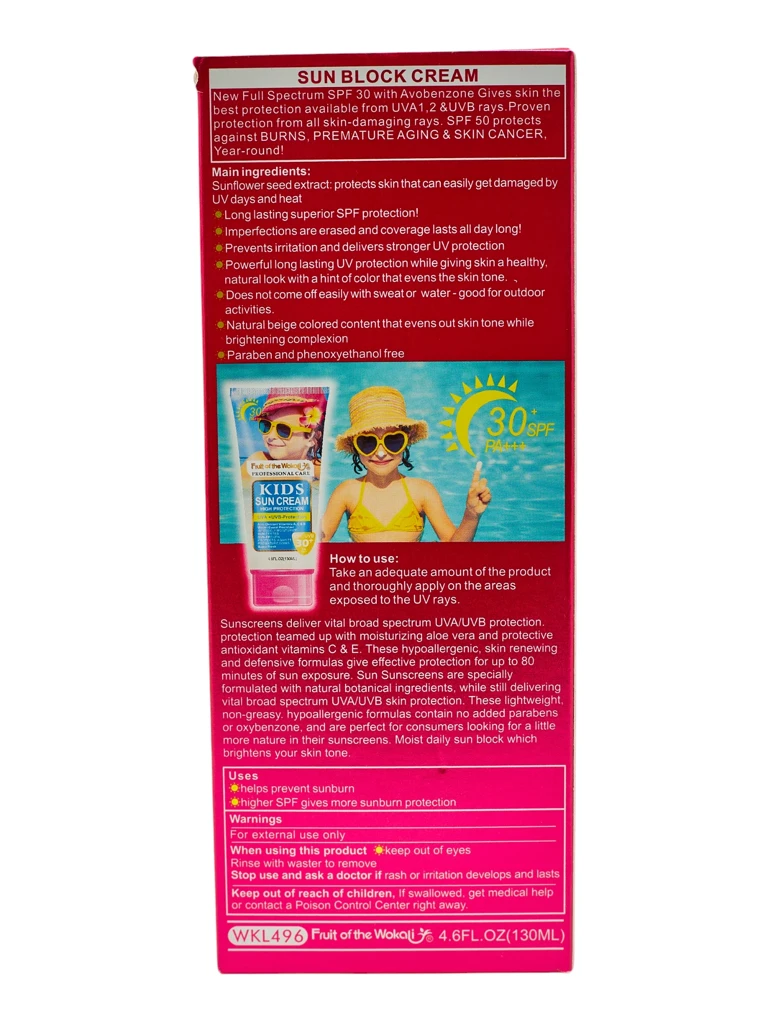Sunscreen for children SPF 30