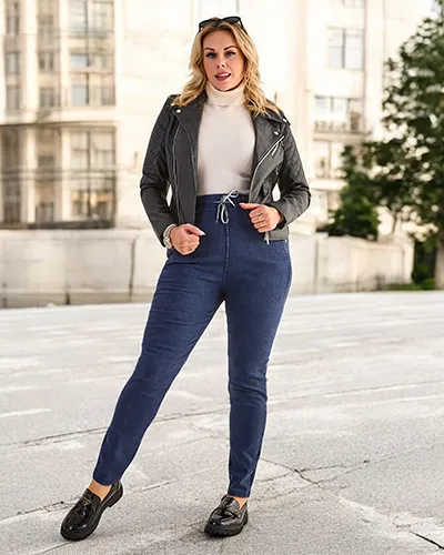 Royalfashion Kvinnos plus size treggings byxor