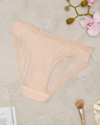 Royalfashion Beige women's mesh panties