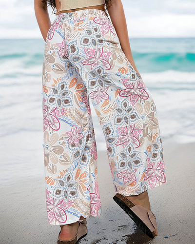 Royalfashion Naiste mustrilised laiad püksid