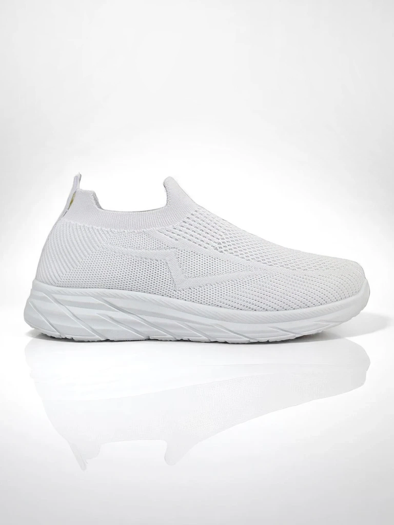 Royalfashion Women's White Slip-On Sports Shoes