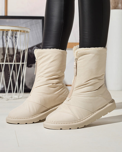 Beige women's shoes a'la snow boots Tirigga- Footwear