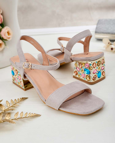 Royalfashion Women's Sandals on a post with crystals Ohvare