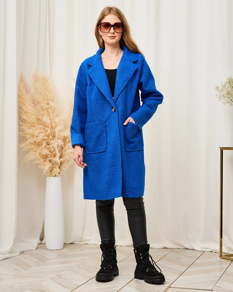 Royalfashion Cobalt sheepskin women's coat
