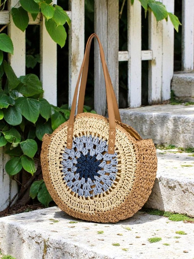 Royalfashion Women's straw handbag Flora Grande
