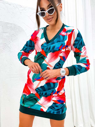 Royalfashion Naiste originaalmustriga minikleit