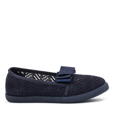 Navy blue girls' slip on sneakers Tabbi - Footwear