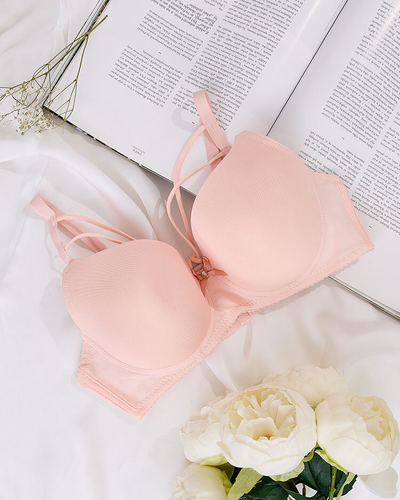 Royalfashion Women's bra with decorative straps