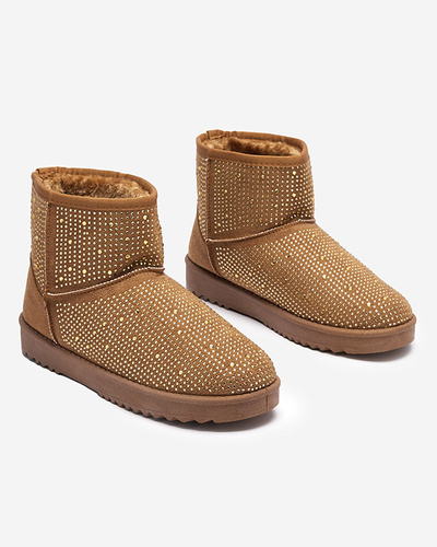 Women's snow boots with camel cubic zirconias Rudis - Footwear