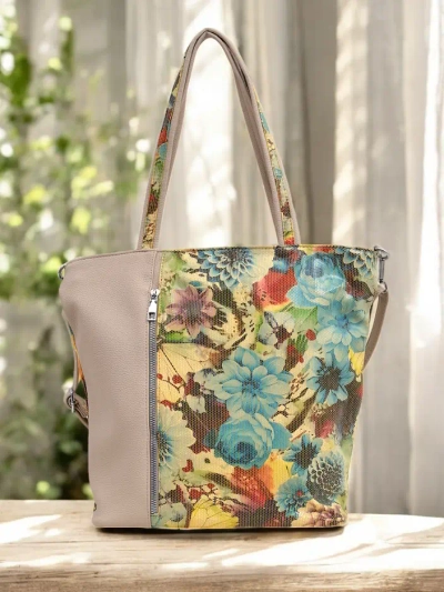 Royalfashion Большая сумка из экокожи с цветами