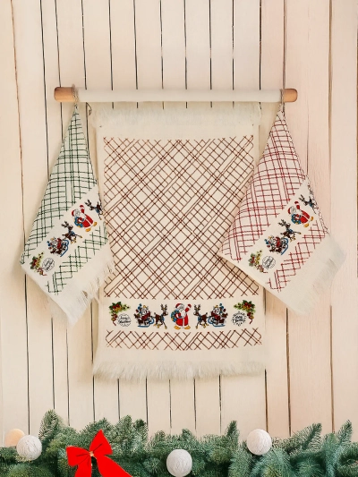 Royalfashion Christmas set of 3 kitchen towels