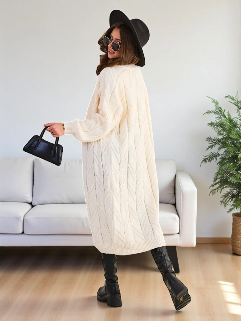Royalfashion Knitted kvinnors poncho tröja