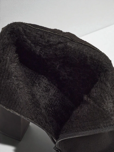 Женские ботильоны Zavrina из эко-замши на каблуке-столбике