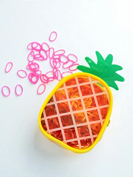 Royalfashion Mitmevärvilised silikoonist juuksekummid Ananass