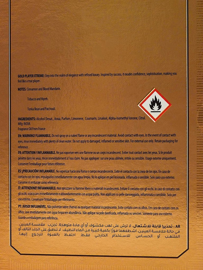 Inspired eau de parfum for men Gold Player Black