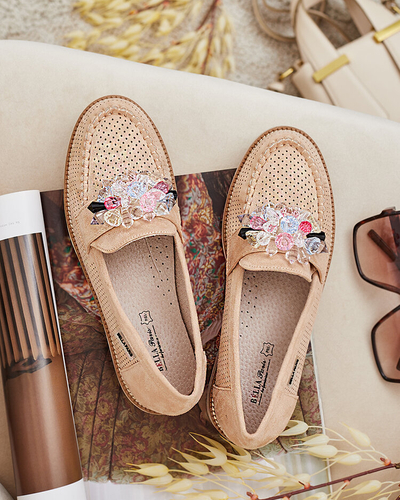 Royalfashion Мокасины с разноцветными камнями Restea