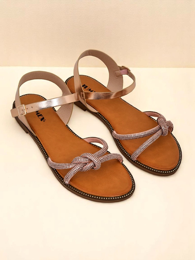 Royalfashion Women's Sandals with Decorative Rhinestones Bella Shine