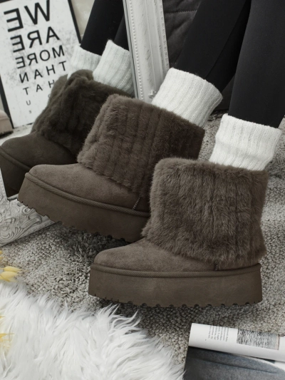 Women's snow-style boots with fur Irelle