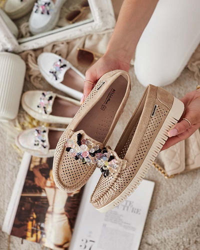 Royalfashion Women's beaded openwork moccasins Nasfali