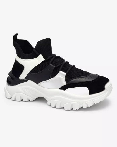 Women's white and black sports sneakers Ziragga- Footwear