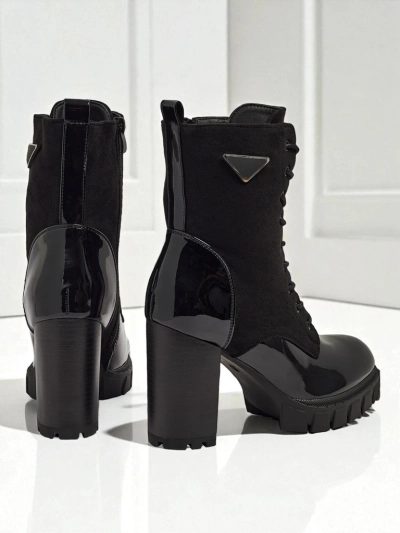 Ботильоны женские эко-замшевые на каблуке-столбике Event Bramble